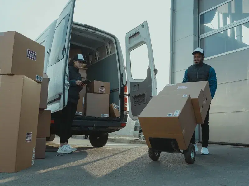 Loading cartons into a dispatch vehicle
